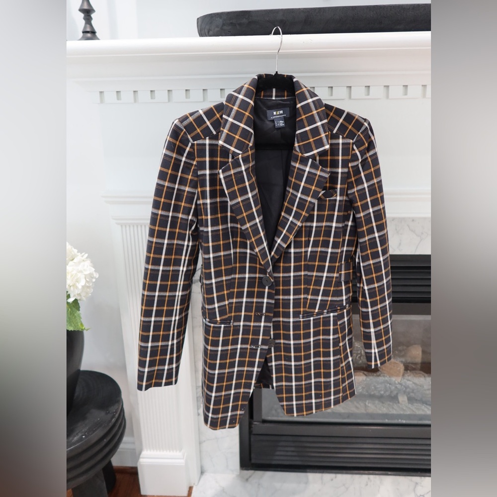 Anthropologie Maeve plaid blazer